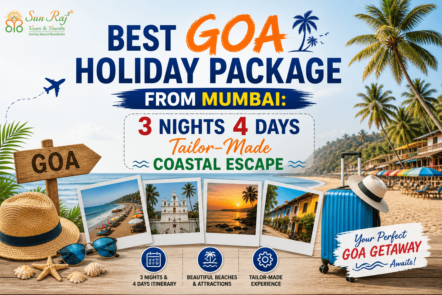 Best Goa Holiday Package from Mumbai: 3 Nights 4 Days Tailor-Made Coastal Escape