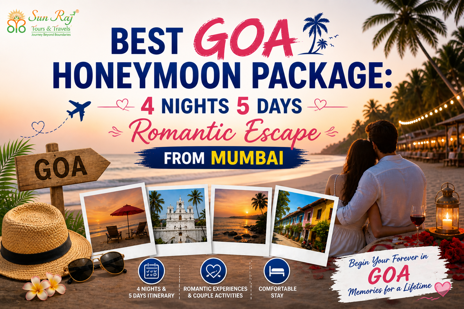 Best Goa Honeymoon Package: 4 Nights 5 Days Romantic Escape from Mumbai