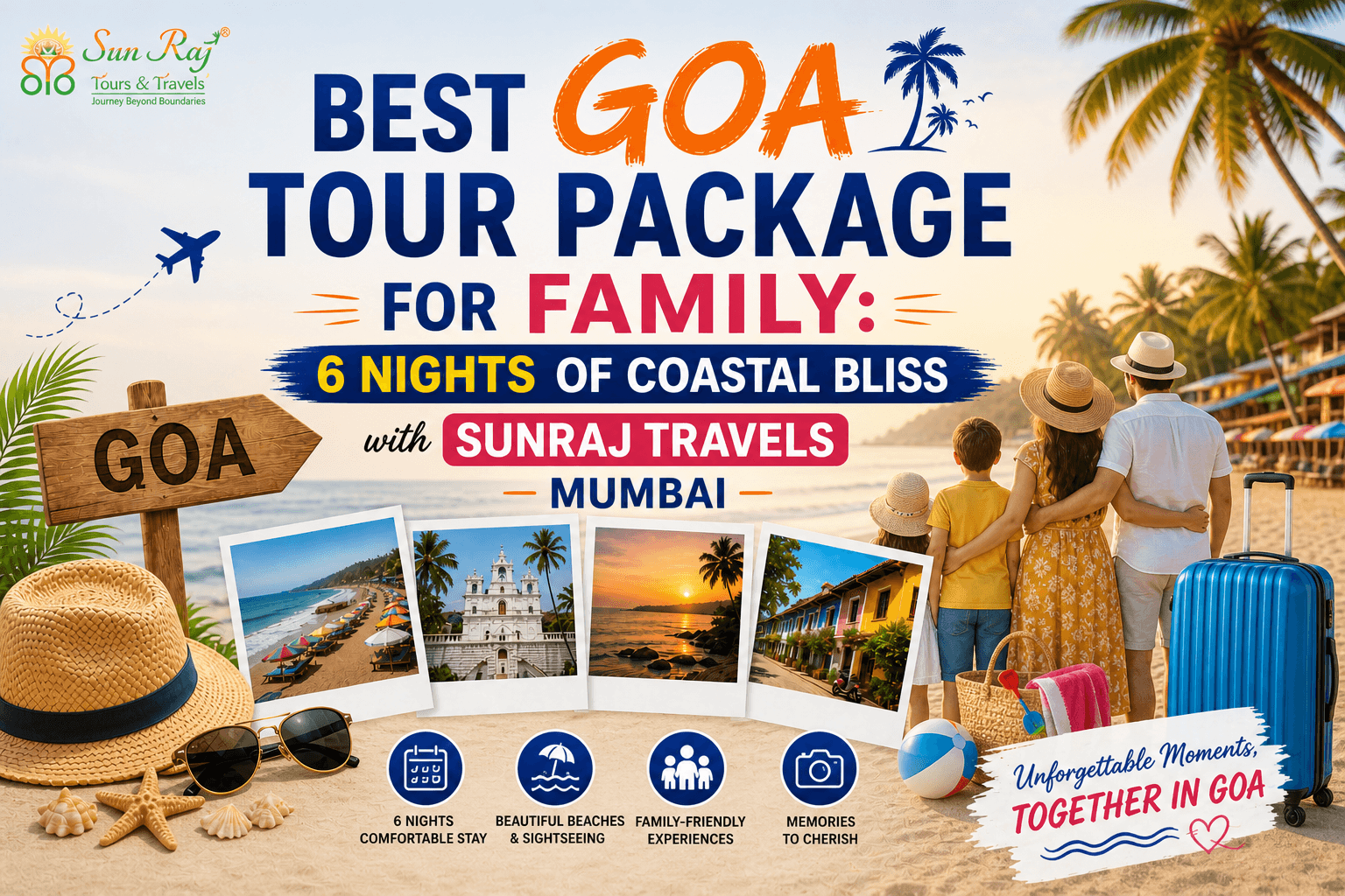 Best Goa Tour Package for Family: 6 Nights of Coastal Bliss with SunRaj Travels Mumbai