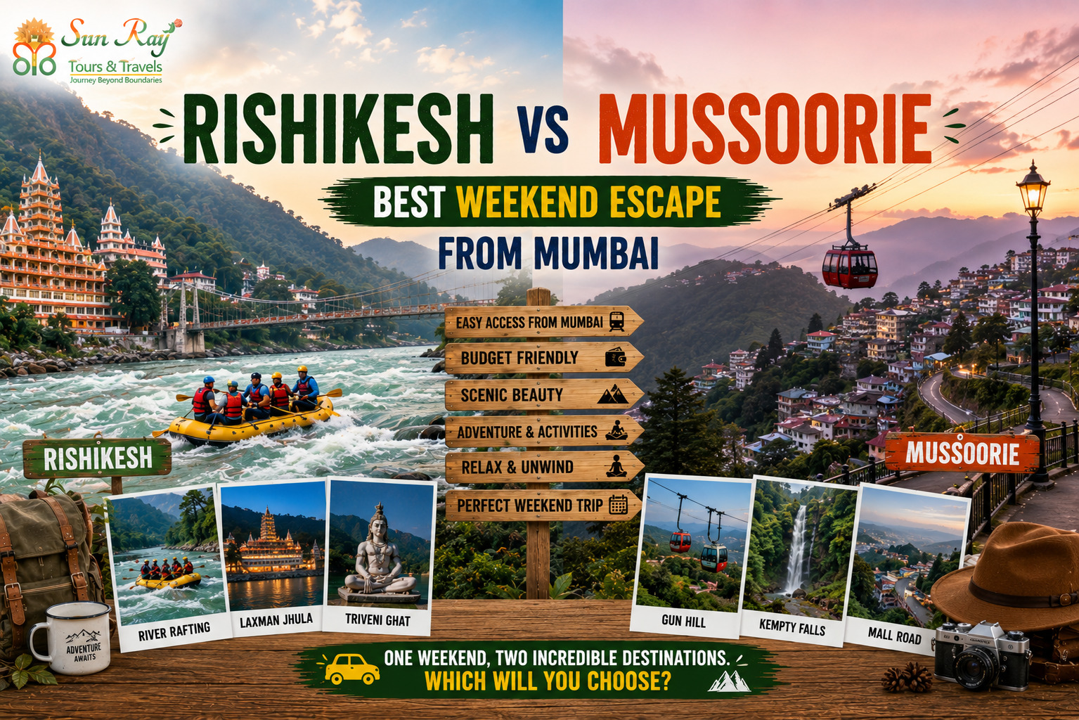 Rishikesh vs Mussoorie: Best Weekend Escape from Mumbai