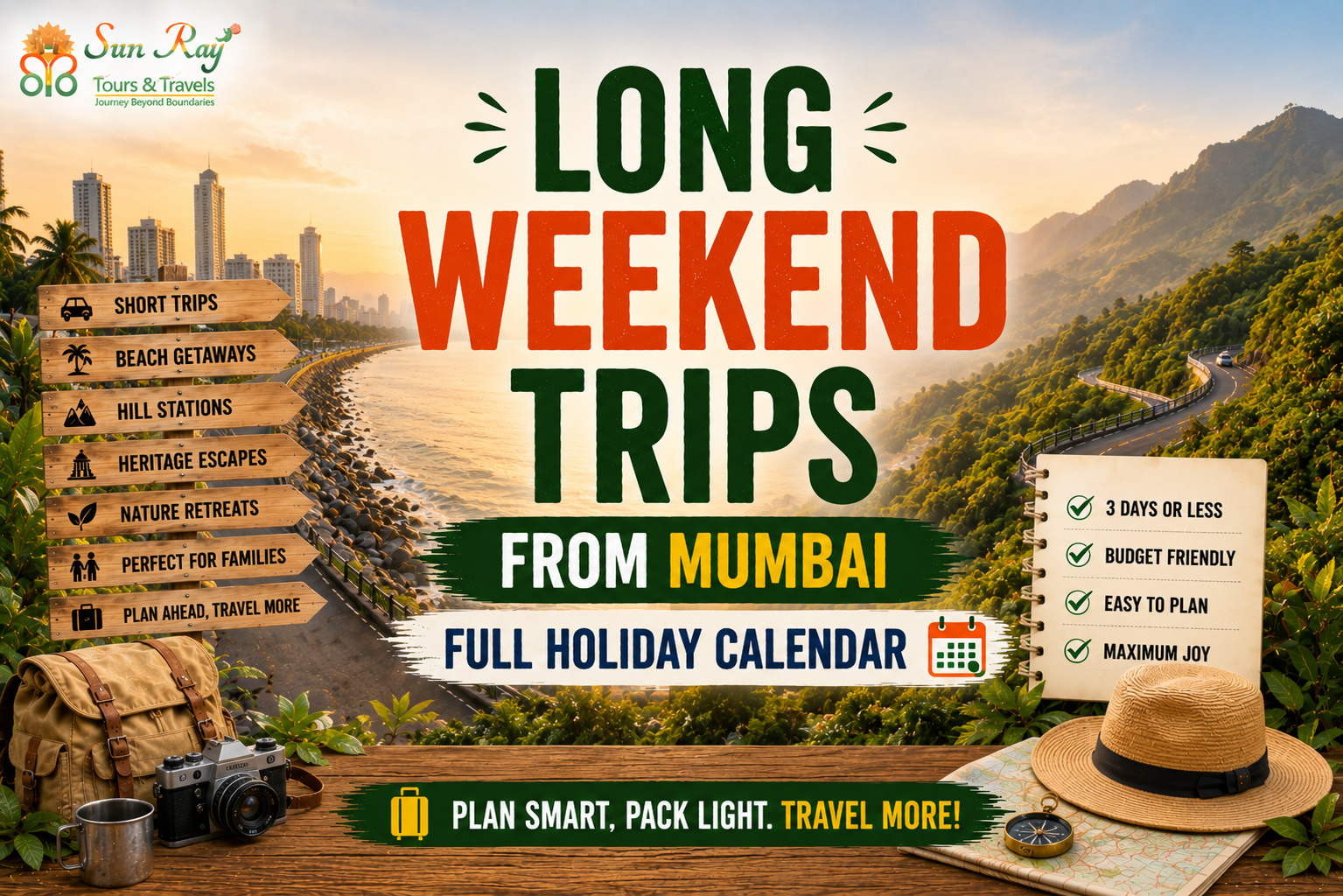 Long Weekend Trips from Mumbai - Full Holiday Calendar
